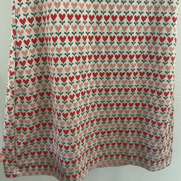 Shien Collared Mini Dress Heart Flowers Red Retro y2k NWT - Picture 7 of 9